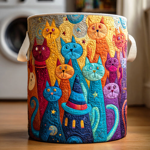 Whisker Wonderland Quilted Laundry Basket NCU0NTD700