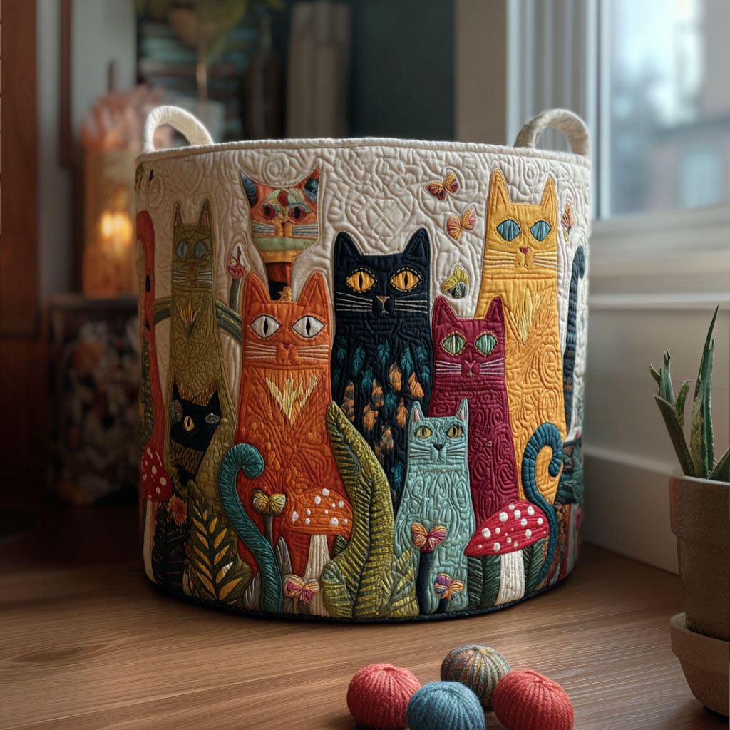 Whisker Woods Haven Quilted Laundry Basket NCU0PTT2390