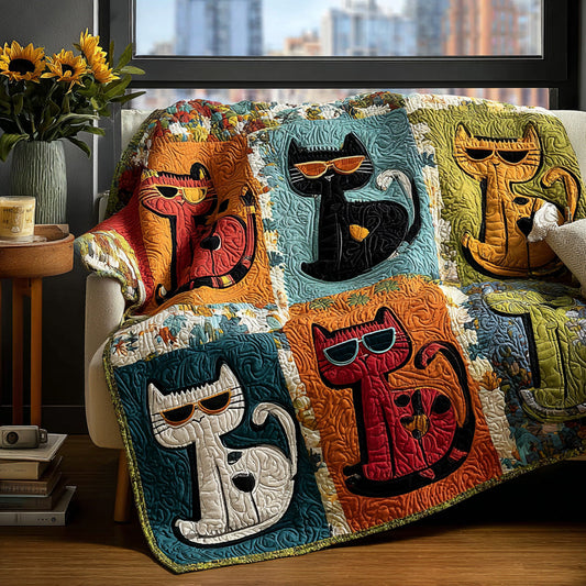 Whiskered Warmth Quilted Blanket NCU0PTT2981