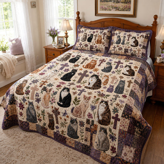 Whiskers Of Grace 3-Piece Quilted Bedding Set NCU0PTT3322