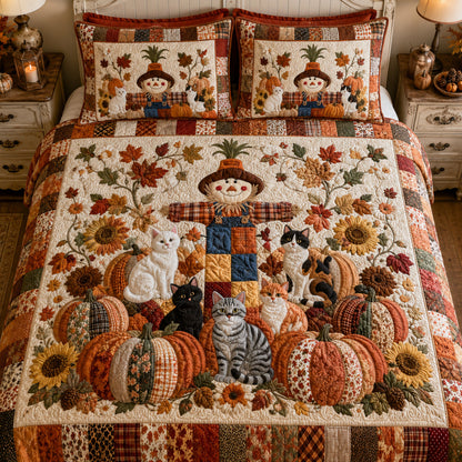 Whiskers Paradise 3-Piece Quilted Bedding Set NCU0PTT3354
