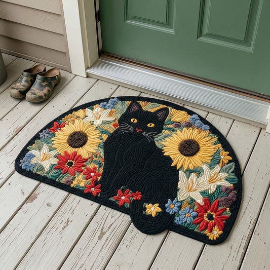 Whiskers Wildflowers Custom Shape Doormat NCU0PTT3072