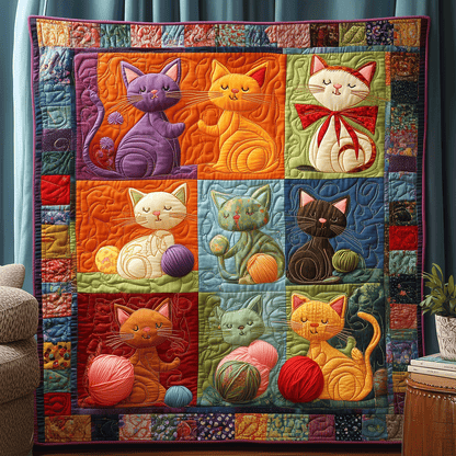 Whiskers and Wool Quilted Blanket NCU0TH1420