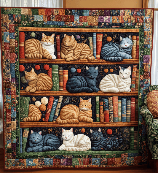 Whiskers and Words Quilted Blanket NCU0TH1811