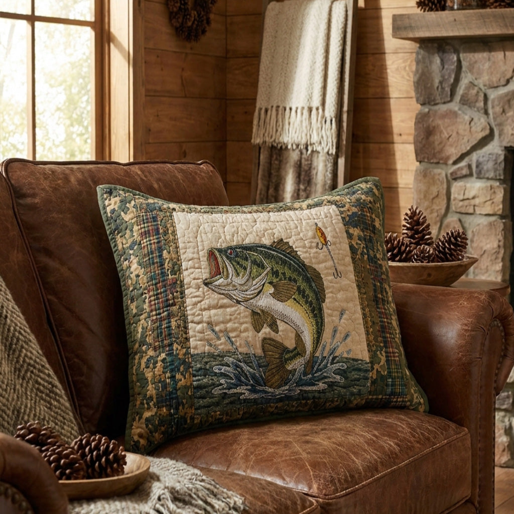 Whispering River Waters 3 Piece Quilted Pillow Case NCU0PTT3186