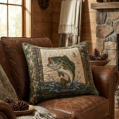 Whispering River Waters 3 Piece Quilted Pillow Case NCU0PTT3186