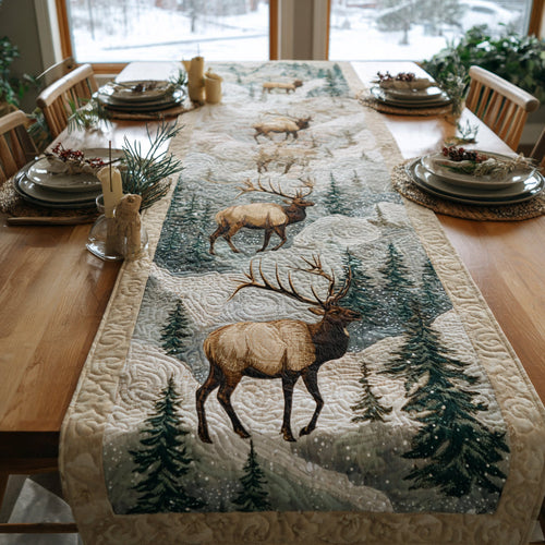 Whispering Elk Quilted Table Runner NCU0DV1149