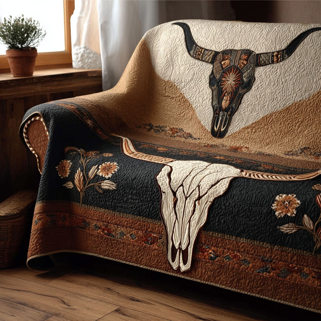 Whispering Hooflines Quilted Sofa Cover NCU0PTT2804