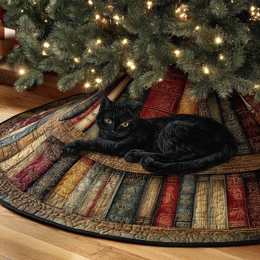 Whispering Pages Christmas Quilted Tree Skirt NCU0NTV395