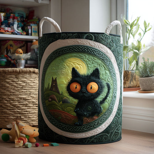 Whispering Paws Quilted Laundry Basket NCU0PTT1641