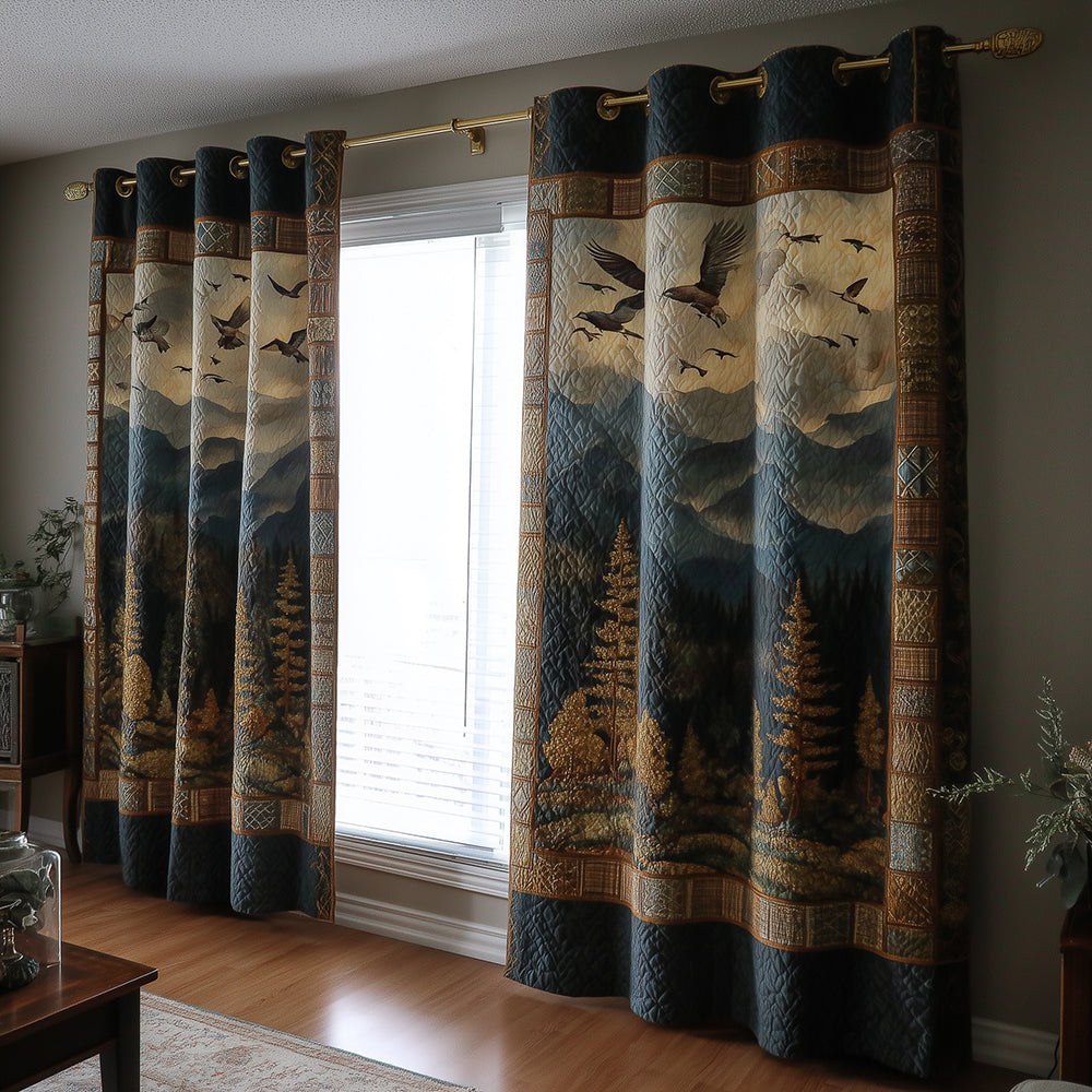 Whispering Pines Quilted Curtains NCU0TH3834