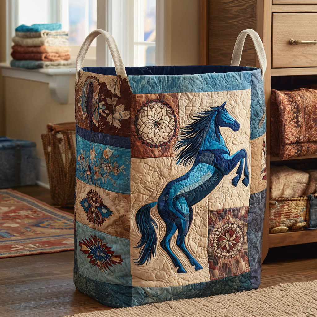 Whispering Westwind Quilted Laundry Basket NCU0PTT2747