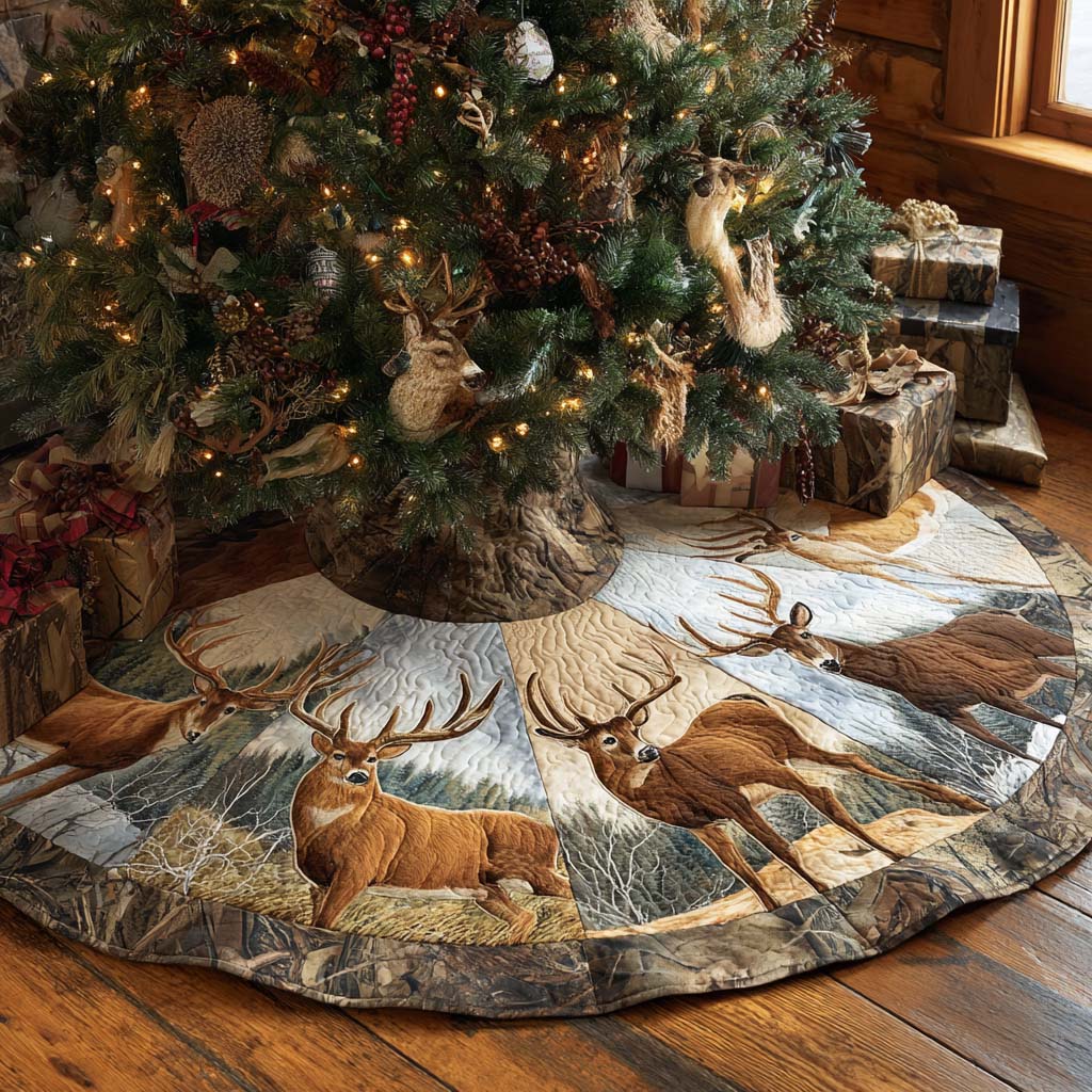 Whispering Woods Christmas Quilted Tree Skirt NCU0NNT2510