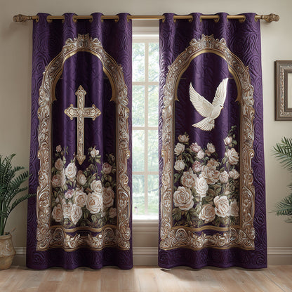 Whispers from the Dove Quilted Curtains NCU0TH3762