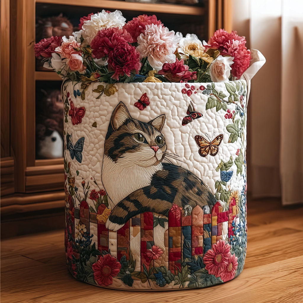 Whispers in Bloom Quilted Laundry Basket NCU0PTT2707