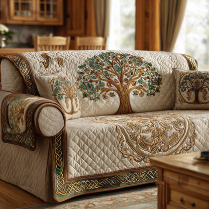 Tree of Life Quilted Sofa Cover NCU0QN061