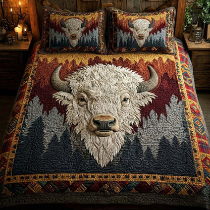 White Bison Soul 3-Piece Quilted Bedding Set NCU0DQQ0491
