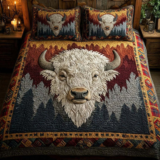 White Bison Soul 3-Piece Quilted Bedding Set NCU0DQQ0491
