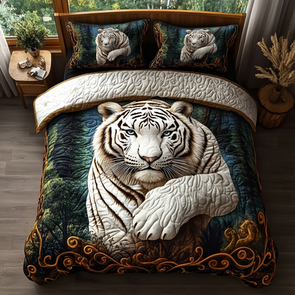 White Tiger Quilted Bedding Set NCU0DV169