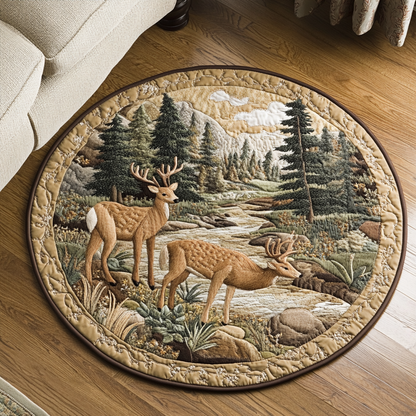 Whitetail Wonder Quilted Round Mat NCU0DK1099