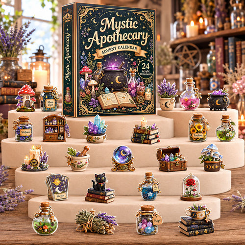 CHRISTMAS KICKOFF 40% OFF - Wiccan Mystic Apothecary Advent Calendar 2026 - 24-Day Festive Countdown, Acrylic Charms Blind Box - Gift For Witching Lovers AC0HA223