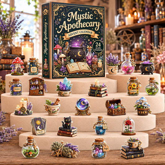 CHRISTMAS KICKOFF 40% OFF - Wiccan Mystic Apothecary Advent Calendar 2026 - 24-Day Festive Countdown, Acrylic Charms Blind Box - Gift For Witching Lovers AC0HA223