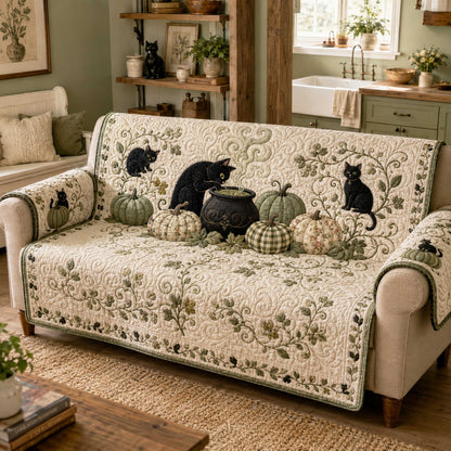Wicked Whiskers Quilted Sofa Cover NCU0NTD2143