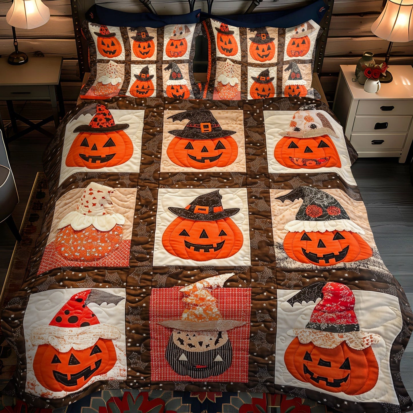 Wickedly Whimsical Quilt Quilted Bedding Set NCU0DV953