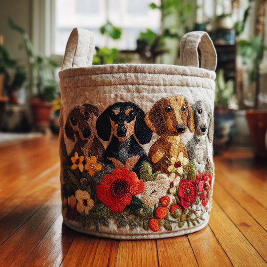 Wiener Pals Quilted Laundry Basket NCU0DV1633