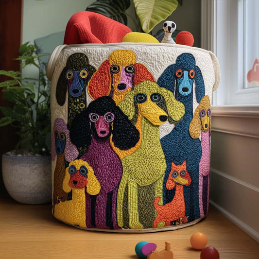 Wiggle Wag World Quilted Laundry Basket NCU0PTT1469