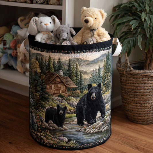 Wild Bear Quilted Laundry Basket NCU0DV793