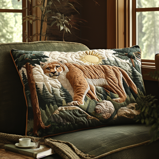Wild Puma Quilted Bedding Pillow Case NCU0DV493