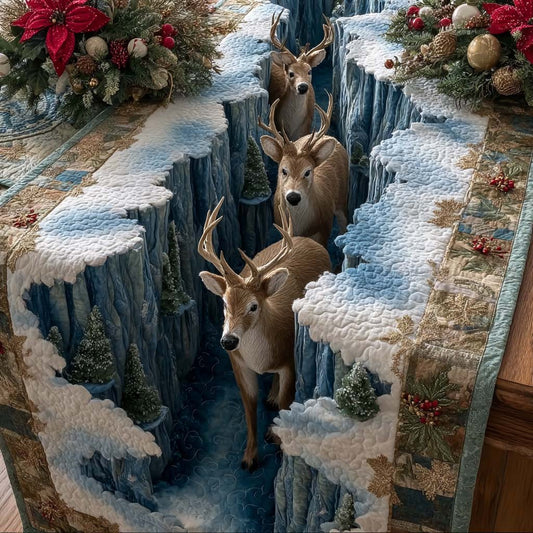 Wild Antler Haven Quilted Table Runner NCU0NNL082