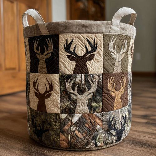 Wild Antlers Quilted Laundry Basket NCU0NNT2808