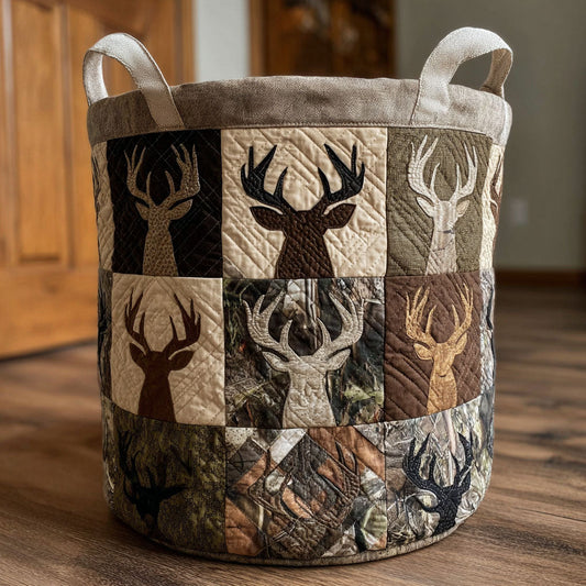 Wild Antlers Quilted Laundry Basket NCU0NNT2808