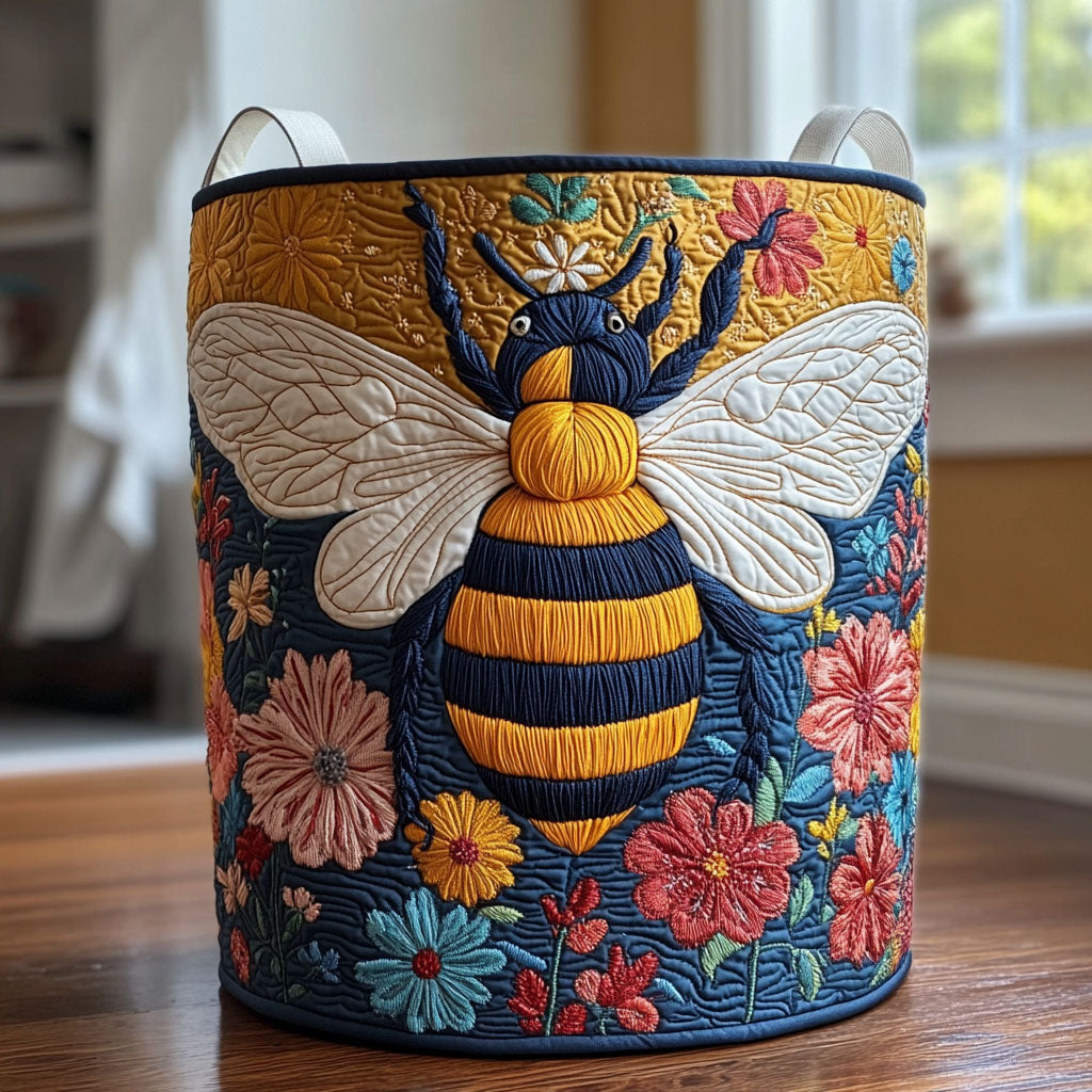 Wild Bee Quilted Laundry Basket NCU0DDK2114