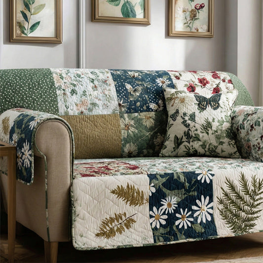 Wild Botanica Quilted Sofa Cover NCU0LDH531