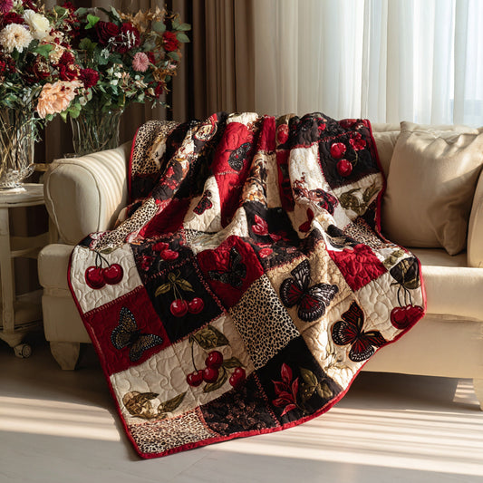 Wild Cherry Luxe Quilted Blanket NCU0LDH278
