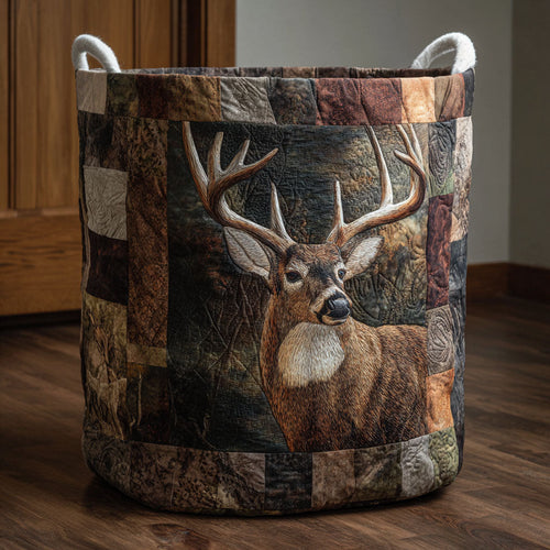 Wild Deer Quilted Laundry Basket NCU0NNT2809