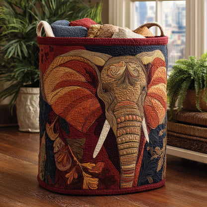 Wild Elephant Quilted Laundry Basket NCU0DV1687