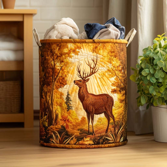 Wild Elk Journey Quilted Laundry Basket NCU0NNT1437