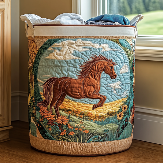 Wild Horse Quilted Laundry Basket NCU0DDK1056