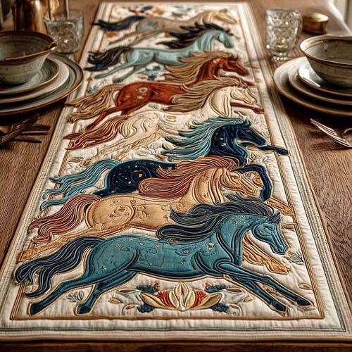 Wild Horses Heritage Quilted Table Runner NCU0DQQ0180