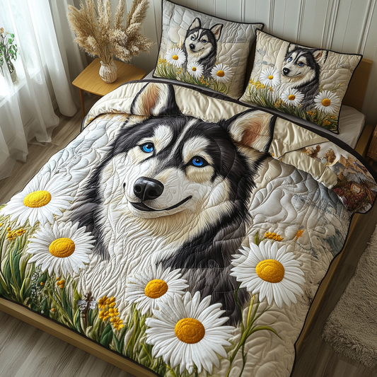 Wild Husky 3-Piece Quilted Bedding Set NCU0DV459