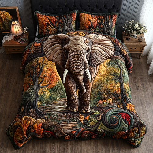Wild Majesty 3-Piece Quilted Bedding Set NCU0NVH064
