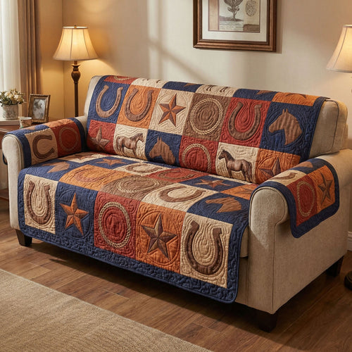 Wild Mustang Quilted Sofa Cover NCU0NTD1600