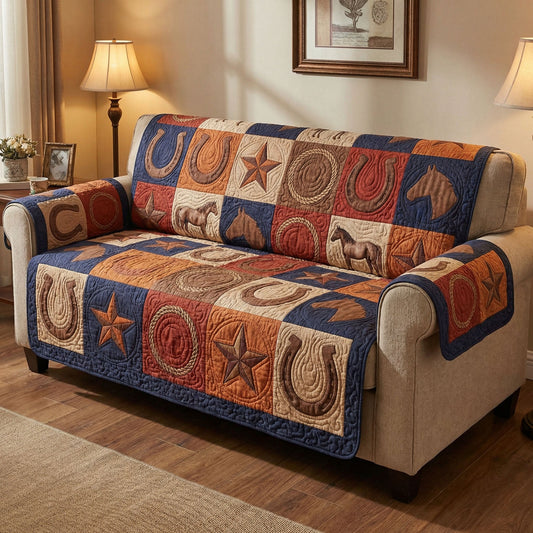 Wild Mustang Quilted Sofa Cover NCU0NTD1600