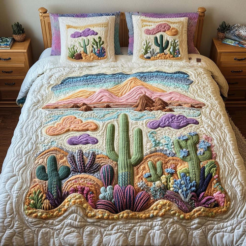 Wild Nature 3-Piece Quilted Bedding Set NCU0NT2059