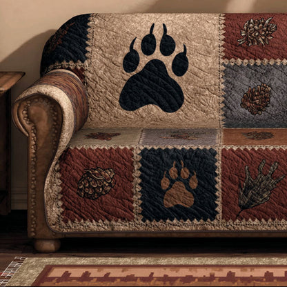 Wild Pawprints Quilted Sofa Cover NCU0PTT2625