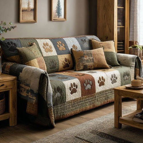 Wild Paws Quilted Sofa Cover NCU0NNT2836
